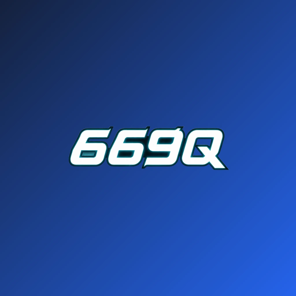 Futuristic 669Q logo with neon accents and sharp typography featuring a tech-inspired symbol in a dark premium style on a transparent background